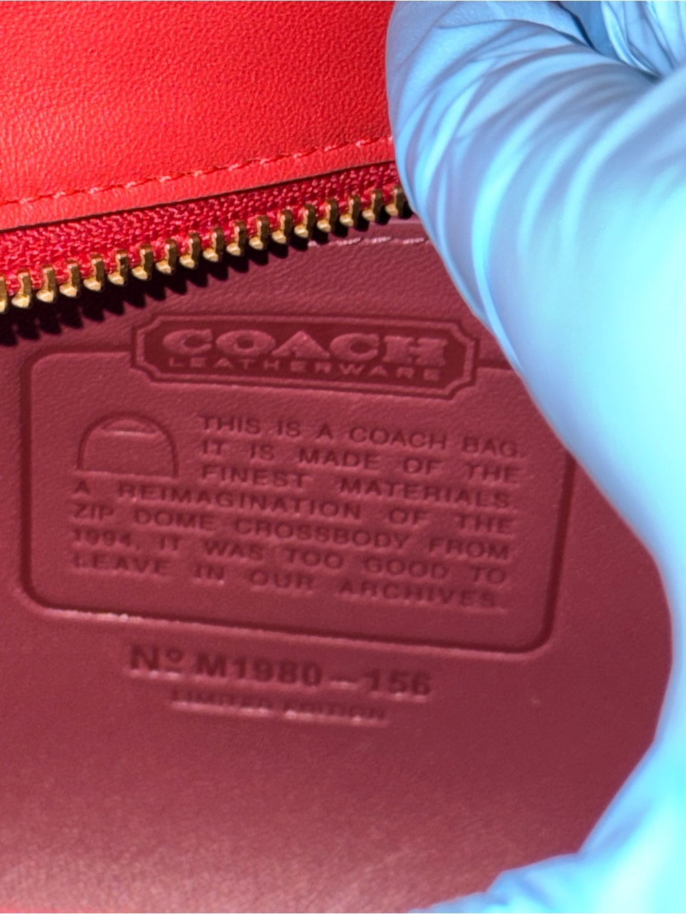 Coach Zip Dome Crossbody Bag Multi color (Red & Purple) - Picture 11 of 13